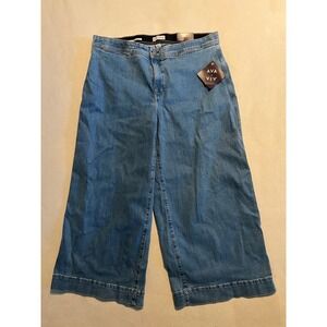 Ava & Viv Women Light Wash High Rise Wide Leg Comfort Waist Jeans Size 17 NWT